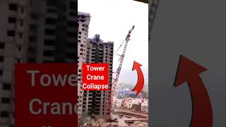 🏗💥🦀 Tower Crane Collapse  crane failure crane collapse safety shorts shortsfeed [upl. by Phip]