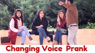 CHANGING VOICE PRANK On Cute Girls  Bahria University Islamabad [upl. by Tuorah]