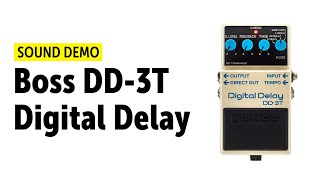 Boss DD3T Digital Delay  Sound Demo no talking [upl. by Zitah390]