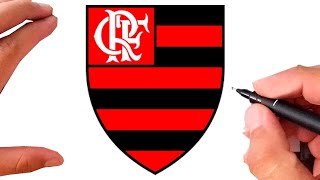 COMO DESENHAR O ESCUDO DO FLAMENGO Passo a Passo Fácil [upl. by Nylaf65]