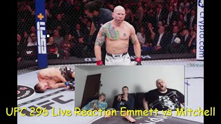 UFC 296 Live Reaction Emmett vs Mitchell [upl. by Bellda]