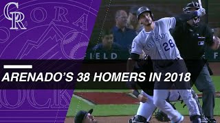 Check out all 38 of Nolan Arenados home runs in 2018 [upl. by Alinoel]