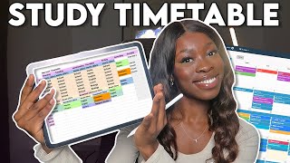 HOW TO MAKE THE BEST STUDY TIMETABLE that youll actually stick to ✨📚 [upl. by Yendyc]