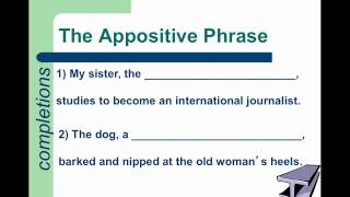 Appositive Phrase  Grammar [upl. by Gabrielle]