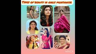 Types of beauty in girls 🧚 monthwise [upl. by Natica]