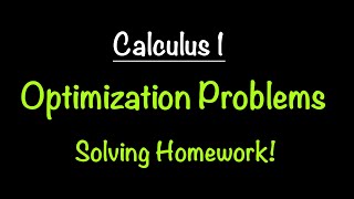 Optimization Problems Solving Homework Exercises  Math with Professor V [upl. by Innavoij]