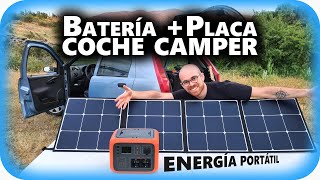 ✅ BATERÍA solar portátil  placa para COCHE CAMPER  PowerOak BLUETTI AC50S  SP120 [upl. by Carmena]