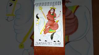 Maa shalaputri 🙏maa durgapuja viralshorts shorts shalaputrimaaartwork drawing jyotshnarani [upl. by Yrollam]