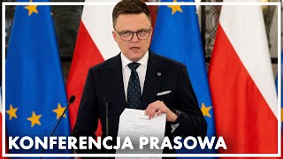 Konferencja prasowa Marszałka Sejmu 8 lutego 2024 r [upl. by Alderman824]