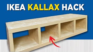 I Turned an IKEA Bookshelf into a Modern TV Console  IKEA HACK [upl. by Rouvin]