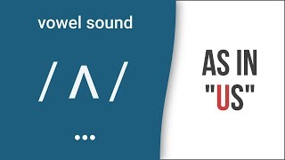 Vowel Sound  ʌ  as in quotusquot American English Pronunciation [upl. by Peednus]