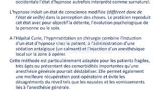 Concours infirmier Corrigé Culture Générale IFSI Paris 2016 Hypnose [upl. by Han]