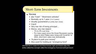 BUS123 Chapter 01  Shortterm Investments  Slides 55 to 73 [upl. by Muryh]