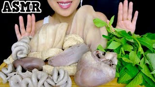 EXOTIC FOOD ASMR BOILED PIG ORGANS  EATING SOUNDS NO TALKING  TracyN ASMR [upl. by Ysdnil]