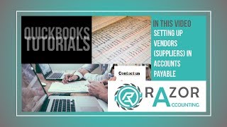 QuickBooks Tutorial Setting Up Vendors suppliers In Accounts Payable [upl. by Lipsey]