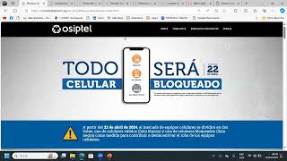 Osiptel bloqueará celulares desde el 22 de abril  Perú RENTESEG [upl. by Ahsirtak]