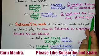 Transitive amp Intransitive Verbs [upl. by Thorlay934]