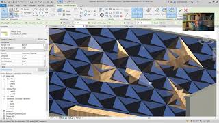 Revit panneaux adaptatifs mur rideau simple triangulaire [upl. by Sosanna]