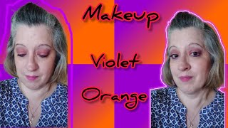 DÉFI MAQUILLAGE  ORANGÉ VIOLET 🧡 💜 [upl. by Buckels]