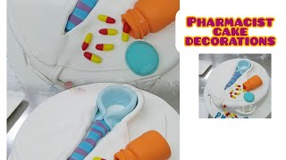 Step by step guide to creating a pharmacist cake Icing cake decorations Video [upl. by Salinas]