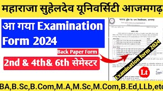 एग्जाम फॉर्म Maharaja suheldev university azamgarh examination form 2024msdsu azamgarh exam form [upl. by Nanice952]