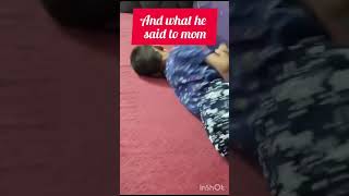 What actually done and what he said to mom 😭 shorts funny comedy [upl. by Carline566]