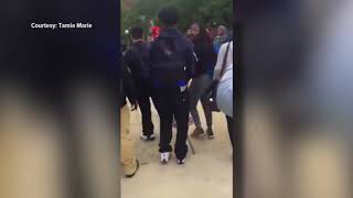 RAW Outside student video of large fight at Arsenal Tech High School [upl. by Zaremski]