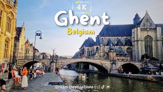 Ghent Belgium 2024  Walking tour  4K 60fps HDR [upl. by Aivatra]