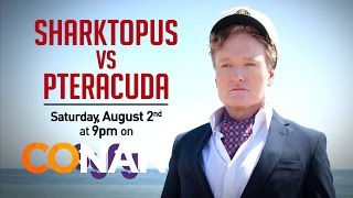 Conan OBrien In quotSharktopus Vs Pteracudaquot FULL CAMEO  CONAN on TBS [upl. by Ecnerwal952]