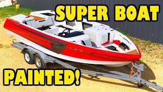 Painting My Flooded Copart Super Boat Part 7 [upl. by Beverle993]