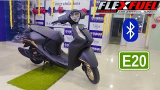 New Yamaha Fascino 125 Hybrid Matt Black Review  Price Mileage New Features  Yamaha Fascino Hybrid [upl. by Newbill]