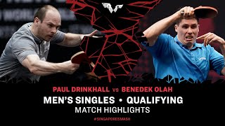 Paul Drinkhall vs Benedek Olah  MS Qual  Singapore Smash 2024 [upl. by Enyedy]