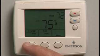 How to Operate a Emerson 1F80 Programmable Thermostat [upl. by Storz]