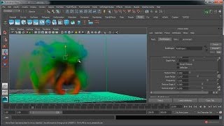 3D Maya 152 Dinamicas Fluids Sistemas Emision desde objeto en movimiento [upl. by Sachsse]