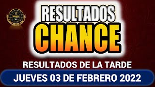 Resultados del CHANCE DE LA TARDE del JuevesJueves 06 de enero03 de febrero de 2022 ✅🥇🔥💰 [upl. by Savil]