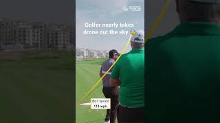 Golfer nearly HITS DRONE 🤯 [upl. by Nira]