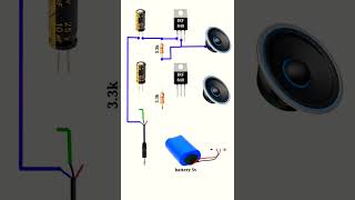 audio amplifier circuit diagram youtubeshorts electrical ytshorts vairalvideo conection bass [upl. by Potts]