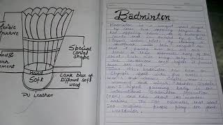 Class 12Physical education project filebadminton [upl. by Langston]