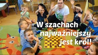 SZACHY 16 Najważniejszy jest król  lekcja pokazowa dla dzieci Szachy w przedszkolu Masza szachy [upl. by Ibbie884]