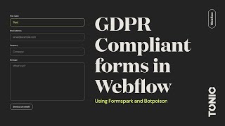 GDPR Compliant Forms in Webflow using Formspark and Botpoison [upl. by Letti]