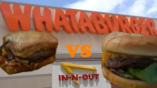 Whata Burger Vs Innout Burger Battle of the Burgers [upl. by Koah]