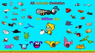 All Animals Evolution And 4 Million Exp With Level 12 And 38 Account EvoWorldio [upl. by Noak]