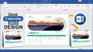 Printable Desk Calendar Design 2023 in Microsoft Office Word Hindi Tutorial [upl. by Santoro]