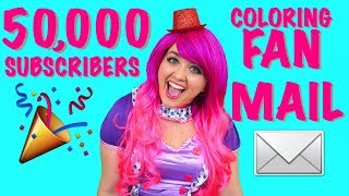 Coloring Fan Mail  50000 SUBSCRIBERS  KiMMi THE CLOWN [upl. by Alanson824]