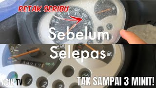 Cara hilangkan kesan retak pada cermin spedometer kurang dari 3 minit [upl. by Bronez]