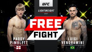 UFC APEX Banger Paddy Pimblett vs Luigi Vendramini  FREE FIGHT [upl. by Ralyat]