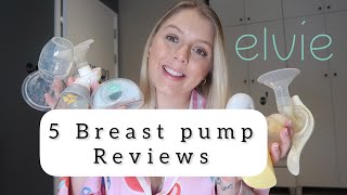 Honest Breast Pump Review on 5 Pumps breastfeeding pumping medela [upl. by Hollerman]