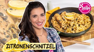 Einfaches Zitronenschnitzel mit Nudeln super erfrischend 😍 [upl. by Aldwon]