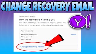 How to Change Recovery email in Yahoo Mail 2024 [upl. by Annawahs]