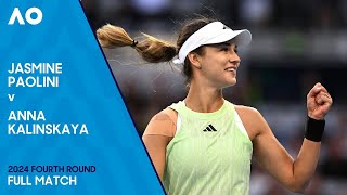 Jasmine Paolini v Anna Kalinskaya Full Match  Australian Open 2024 Fourth Round [upl. by Ainnek]